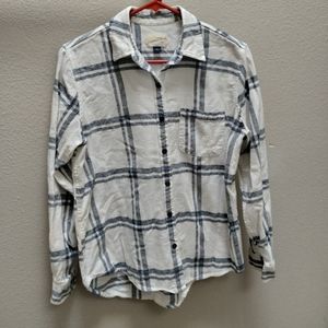 Blue & White Plaid Shirt